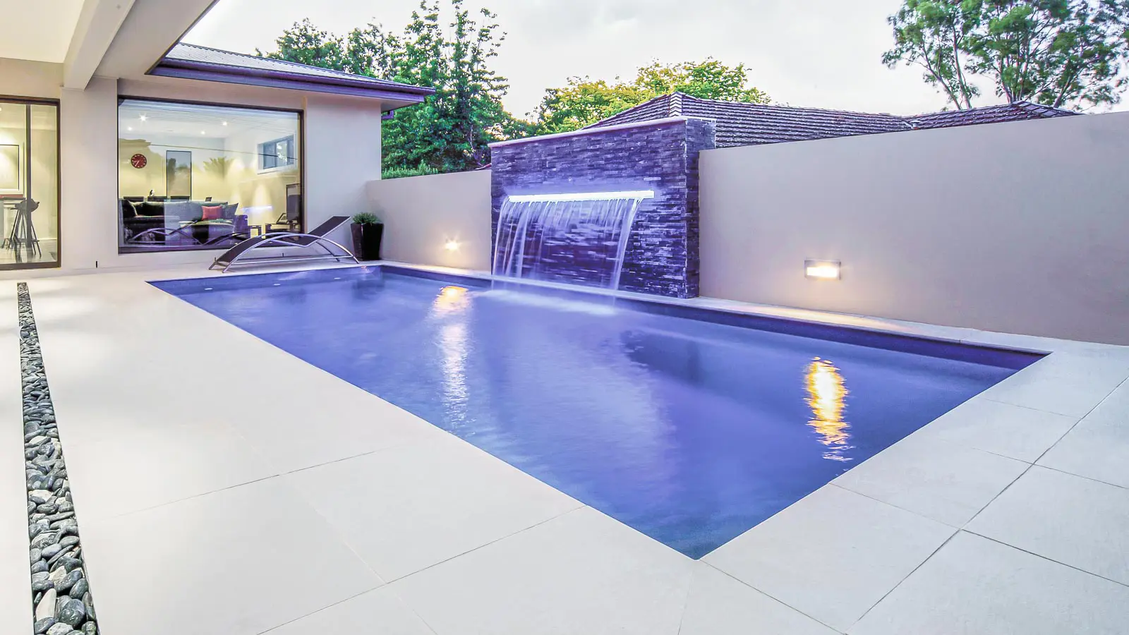 Leisure-Pools-Reflection-Fiberglass-Pool-Shape The Reflection™, a fiberglass pool design manufactured by Leisure Pools