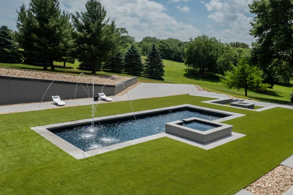 Completed pool installation project